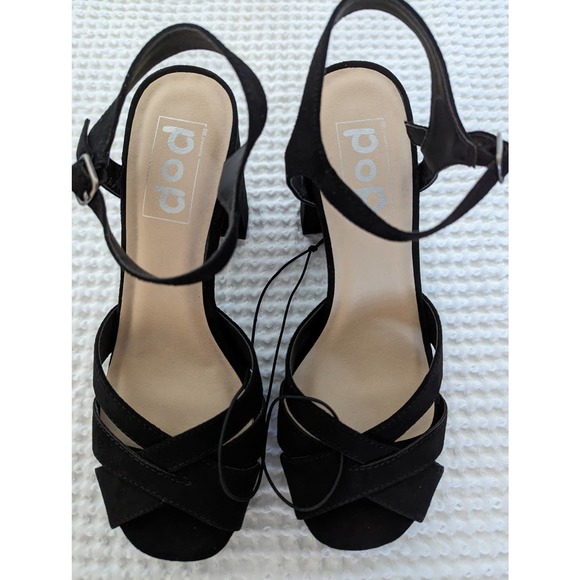 Jellypop Shoes Jellypop Pop Womens Garcelle Ankle Strap Chunky Block Heel Sandals Size 8